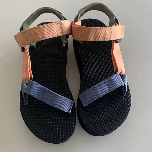 Teva Platform Sandals Women sz 6 peach, mint, purple straps gorpcore perfection - Picture 2 of 5